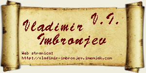Vladimir Imbronjev vizit kartica